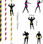BLUE TOP 30 PCS Bachelorette Party Funny Dancing Paper Straws,Men and Felame Pole Dancer Drinking Straws, great decoration for cocktail and drinks, great to use at Valentine's Day or Birthday Parties