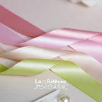 LaRibbons 1 1/2 Inch 25 Yard Double Faced Satin Ribbon,Dust Pink Satin Craft Fabric Ribbon for Gift Wrapping Floral Bouquets Wedding Party Decoration