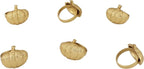 Gold Lightweight Metal Napkin Rings Set of 12 - Pumpkin Elegant Napkin Holders Modern Serviette Buckles Metallic Adornment for Table Settingsfor Thanksgiving, Fall, Halloween & Holiday - CLEENTABLE