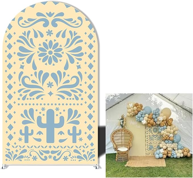 Mexico Theme Arch Stand Covers Fiesta Wedding Party Elastic Fabric Background Birthday Baptismx Baby Shower Decor Props (67x150cm(2.2x5ft),G-3743)