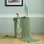 Gauze Table Runner Bulk sage Green Set of 2 Items, 12 ft Cheesecloth Runner for Table Rustic Table Runner 142 in for Boho Wedding Table Linen Cheesecloth Runner sage Green Party Décor