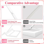 Asee'm 8.5FT White Wedding Arch Round Backdrop Stand Large Circle Metal Floral Balloon Frame for Party Anniversary Birthday Graduation Valentine Ceremony Decorations