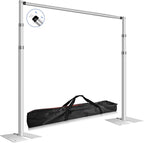FUDESY Pipe and Drape Stand Kit, 10x10ft Heavy Duty Adjustable Metal Backdrop Frame for Photography, Wedding Parties, Decoration
