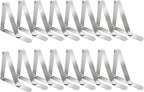 TriPole Tablecloth Clips 16 Pack Large Picnic Table Cover Clips Stainless Steel Tablecloth Clamps for Outdoor Home Kitchen Restaurant Wedding Party, Fit for 1.7”-2.75” Thick Folding Wooden Tables