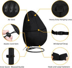 Outdoor Egg Chair Cover Waterproof with Zipper, UV Resistant & Windproof All-Weather Hanging Egg Chair Cover, Fade and Tear Resistant Hanging Chair Covers, 91" x 80", Black