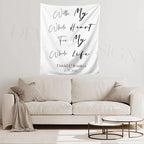 With My Whole Heart for My Whole Life - Custom Tapestry with Names and Date, Rustic Sign, Personalized Calligraphy Banner for Ceremony, Wedding Arch & Reception Backdrop