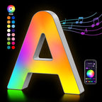 OJQ Light Up Letters Led Lights- Marquee Letters for Room Decor Wall Lights - Christmas Gifts Music Sync Color Change Colorful, Christmas Birthday Gifts for Girl, Teen Girls Gifts Home Wall Decor