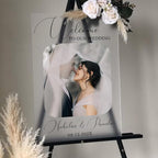 Personalized Wedding Photo Acrylic Welcome Sign – Custom Picture Board with Bride & Groom Names, Elegant Acrylic Wedding Reception Entrance or Ceremony Decoration, Indoor & Outdoor Keepsake Gift #2