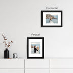 9x12 Picture Frame Set of 4 with Tempered Glass, Black Frames Display 6x8 Picture with Mat or 9 x 12 Without Mat, Wood Photo Frames for Tabletop Display and Wall Mounting