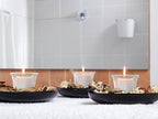 WGV Flare Lip Cylinder Tea Light Votive Candle Holder 2.4" W x 1.75" H, Clear Oyster Glass Cup, Small Accent Decor, 6 Pieces
