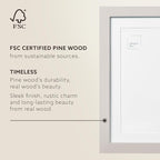 Opposite Wall - 8x10 in - Real Wood Grey Picture Frame - Lightweight, Versatile & Shatterproof - Wall Hanging & Tabletop Photo Frame - Office, Gallery & Home Decor