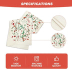 Artoid Mode Floral Leaves Christmas Table Runner, Wild Flowers and Grasses Winter Kitchen Dining Table Decoration for Home Party Decor 13x90 Inch