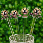Personalized 50 pcs Double-Sided Wedding Pet Stir Sticks, Custom Dog Cat Stir Stick, Acrylic Cocktail Stirrers, Wedding Drink Stirrers, Bachelorette Party Decorations, Bridal Shower Gifts