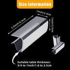 12 Pieces Table Skirting Clips Clear Tablecloth Clips for Indoor Outdoor Events Wedding Meeting Party Picnic Banquet