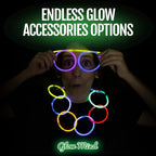 400 Ultra Bright Glow Sticks Bulk - Halloween Glow in the Dark Party Supplies Pack - 8" Glowsticks Easter Party Favors with Bracelets and Necklaces