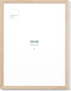 Opposite Wall - 12x16 in - Natural Solid Oak Wood Picture Frame - Lightweight, Versatile & Shatterproof - Wall Hanging Poster or Photo Frame - Wall Decor for Office, Gallery & Home