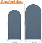 Wedding Arch Cover Spandex Arch Backdrop Cover 7.2FT,6FT Set of 2 Arch Stand Cover Arch Covers Stretchy Backdrop for Wedding Birthday Party Decoration Baby Shower Banquet (Blue)