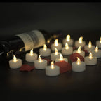Nancia LED Tea Lights Candles- 12PACK Flameless Candles Realistic and Bright Flickering Long Lasting 200Hours for Holiday Celebration,Home Decoration Warm White