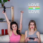 Love Is Love Neon Sign for Wall Decor Wedding Neon Light Pride Rainbow LED Neon Sign Colorful Led Neon Light for Bedroom Man Cave Gay Bar Decoration