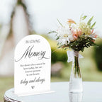 In Loving Memory Wedding Sign, In Memory Wedding Sign for Engagement Bridal Shower Decor fo Ceremony Reception, Weddings White Acrylic Sign
