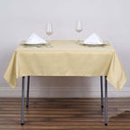 Efavormart 54x54 Champagne Wholesale Linens Seamless Polyester Square Linen Tablecloth for Wedding Banquet Party Restaurant