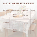 LuoluoHouse Pack of 6 Lace Tablecloth Ivory Table Fabric 60x120 Inch for Rustic Boho Wedding Bridal Shower Party Decorations Rectangle Overlay Long Vintage Embroidered Reception Table Cloth Decor