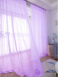 Window Purple Sheer Curtains 60 Inches Width 63 Inches Long 2 Panels Sheer Curtain Clear Curtains Basic Rod Pocket Panel for Home Living Room Bedroom Kids Room Yard Patio Parlor Sliding