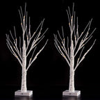 Sunnyglade 2PCS 2Ft 24 LED Birch Tree Light Bonsai Tree Light Warm White for Home Wedding Festival Party Christmas Decoration