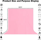 10x10FT Pink Backdrop Background for Photography Photo Booth Backdrop for Photoshoot Background Parties Video Recording Portrait Screen Props