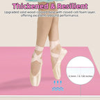 Dance Floor Mat Non-Slip with Shoulder Strap Portable and Dance Resistance Band, Dance Floor for Ballet,Jazz, Pop Thick PVC Practice Floor Reusable Mat (Pink, 180cm*90cm*0.35cm)