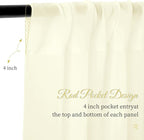 fani 6 Panels Ivory Wedding Ceiling Drapes 5ftx30ft Ceiling Drapes Chiffon Fabric Arch Draping Sheer Curtains Soft Drapery Draping Wedding Ceiling Decorations for Party Ceremony Stage Swag