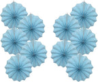 Blue Graduation Party Decor,Baby Blue Party Decorations,Christmas Baby Shower Decorations,Under The Sea Decorations,Blue Bachelorette Party 8in Hanging Paper Fans 30 Color DIY Set (Light Blue)