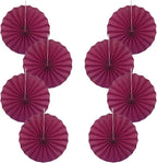 Red Party Decorations,Paper Decorations for Party,Girls Party Decorations Party Paper Fans Bulk 12in,Anniversary Decorations for Party 30 Color DIY Set （Wine Red）