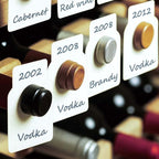 100PCS Wine Bottle Tags –Paper Hanging Cellar Labels for Bottle Neck, Double-Sided Writable Gift Tags for Wine Racks, Champagne & Homebrew Organization (White)