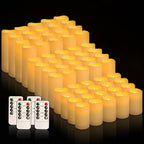 60-Pack LED Flameless Candles with Remote Control - Perfect for Parties, and Special Occasions (Three Sizes)