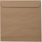 LUXPaper Square Invitation Envelopes | Peel & Press | 8 1/2" x 8 1/2" | Grocery Bag Brown | 70lb. Text | 50 Qty
