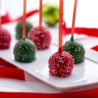 100-PCS Christmas Green and Red Glitter Plastic Swizzle Sticks, Crystal Cake Pops, Cocktail Coffee Drink Stirrers, Stir Sticks, 7.24 Inch