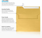 LUXPaper A7 Invitation Envelopes | Peel & Press | 5 1/4" x 7 1/4" | Gold Metallic | 80lb. Text | 500 Qty