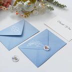 50 Pack 5x7 Envelopes Letter Size, Blue A7 Envelopes Self Seal for Wedding Invitation, Envelope 5.4x7.6 for Greeting Cards, Photos, Baby Shower, Graduation, Thank You Cards, Announcements