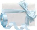 Sky blue Solid Satin Ribbon 1 Inch 50 Yards Solid Polyester Fabric Ribbon for Gift Wrapping Wedding Christmas Baby Shower Birthday Party Decoration Handmade Immortal Flower Craft