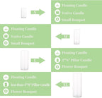 Glasseam Clear Cylinder Vases for Centerpieces, Glass Cylinder Vase Set of 30 for Flowers, Modern Hurricane Candle Holder for Pillar Candles, Floating Candle Vases for Wedding Table Decorations