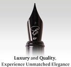 Ellington Pens Elegant Wood Fountain Pen Set – Includes Wooden Pen Box, Ink Converter, 6 Ink Cartridges, and Gift Box – Writing, Calligraphy