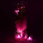 KITOSUN Submersible LED Lights cr2032 Battery Powered Underwater Waterproof LED Tea Light Candles for Events Wedding Centerpieces Vase Floral Xmas Holidays Home Decor Lighting(Pack of 12) (Pink)