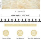 10ft Cream Beige Cheese Cloth Table Runner, 35x120 Inches Ivory Gauze Table Runner Rustic Cream Cheesecloth Table Runner Bulk for Wedding Bridal Shower Decoration, Boho Table Decor