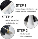 Black Party Decorations,Halloween Decor Events Accessories,Black Birthday Decorations,Anniversary Decorations for Party,Birthday Decorations for Men 8in Hanging Paper Fans 30 Color DIY Set(Black)