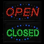 Boshen Led Open Signs Decor for Business Mart Shop Store Bar Cafe Barber ATM Now Open Sign Display On/Off Switch + Chain (2 in 1 Open Closed)