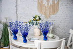 12 Pack Metallic Foil Spray Centerpiece Star Table Decoration Burst Table Centerpieces for Birthday Wedding Anniversary Graduation Holiday Party Supplies Decor, Blue