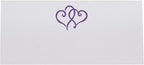 Linked Hearts Printable Place Cards, Purple (Choose Color), Set of 60 (10 Sheets), Laser & Inkjet Printers - Wedding, Party, Dinner, and Special Events - Made in the USA