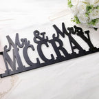 callie Personalized Mr and Mrs Wedding Table Name Sign, Custom Wooden Acrylic Table Decor for Wedding, Bridal Shower Party