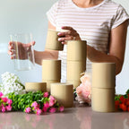 XCEL Floral Foam Block Unlike Any Other - Reusable Floral Blocks Flower Foam for Artificial Flower Arrangements (Cream - 3" x 3" Round (10 Pack))